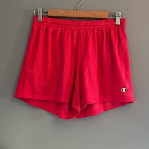 Champion pink drawstring mesh shorts